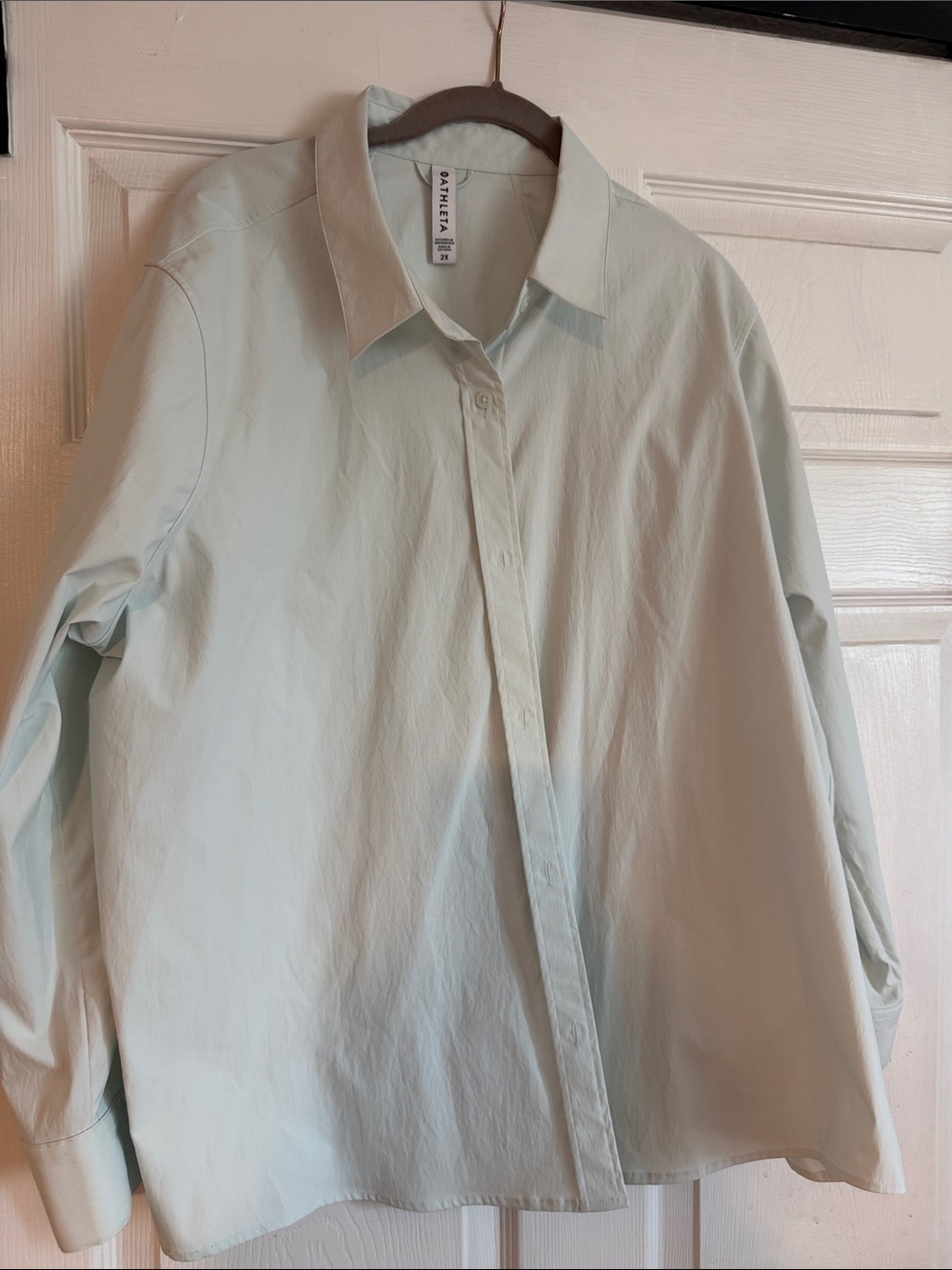 Athleta Pale green Button-Down Shirt